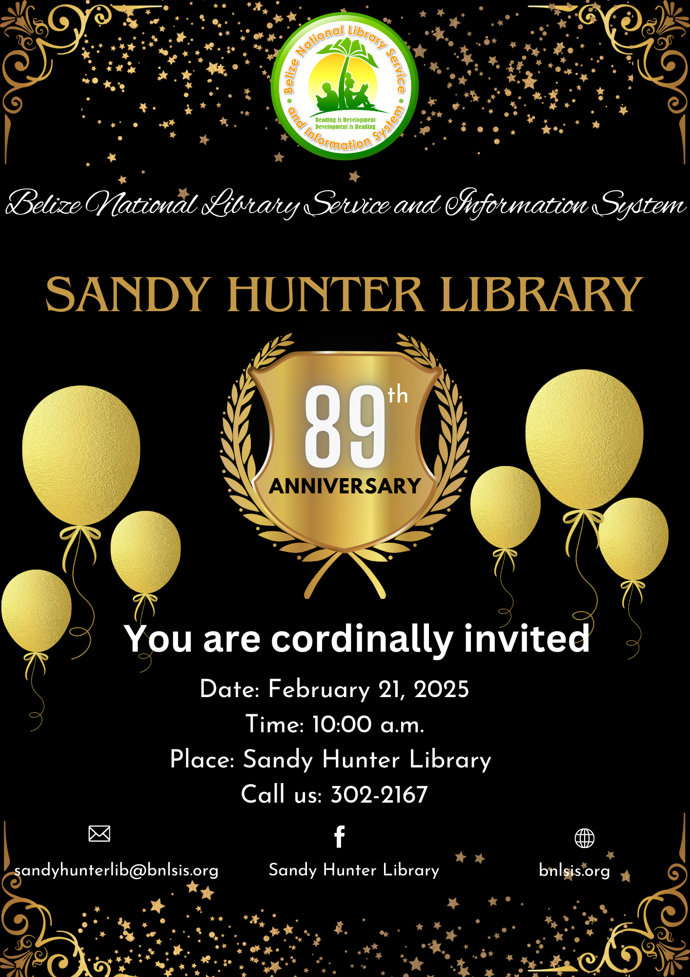 Sandy Hunter Library - 89th Anniversary